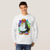 T-shirt Pingouin comme peintre avec Spray (Devant entier)