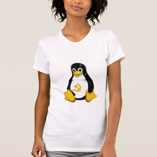 T-shirt Pingouin communiste (Linux) sur les femmes (Devant)