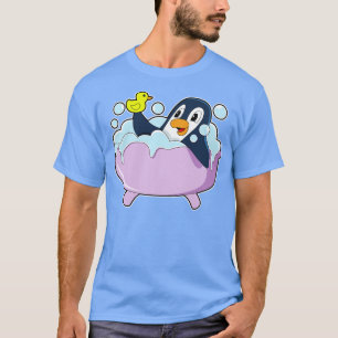 T-shirt Pingouin dans la baignoire avec canard