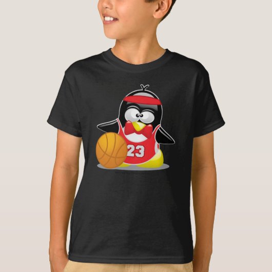 T-shirt Pingouin de basket-ball (Devant)