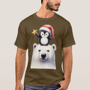T-shirt pingouin de noël