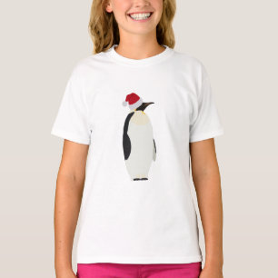 T-shirt Pingouin de Noël drôle animal avec chapeau de Père