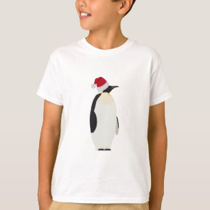 T-shirt Pingouin de Noël drôle animal avec chapeau de Père