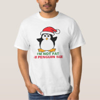 Pingouin de Noël je ne suis pas gros je suis