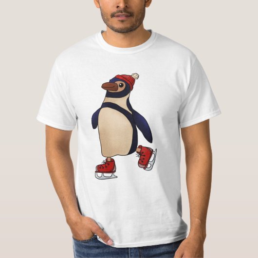 T-shirt Pingouin de patin à glace (Devant)