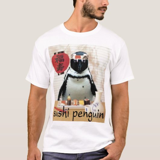 T-shirt pingouin de sushi (Devant)