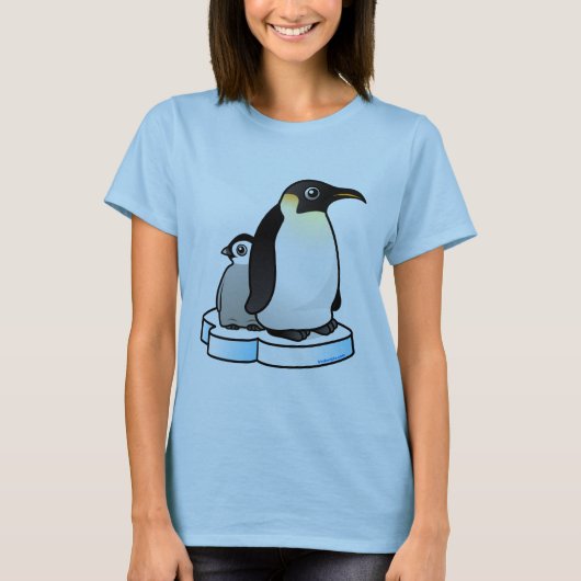 T-shirt Pingouin d'empereur avec le poussin (Devant)
