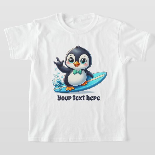 T-shirt Pingouin d'été amusant ajouter du texte unisex (Poser)