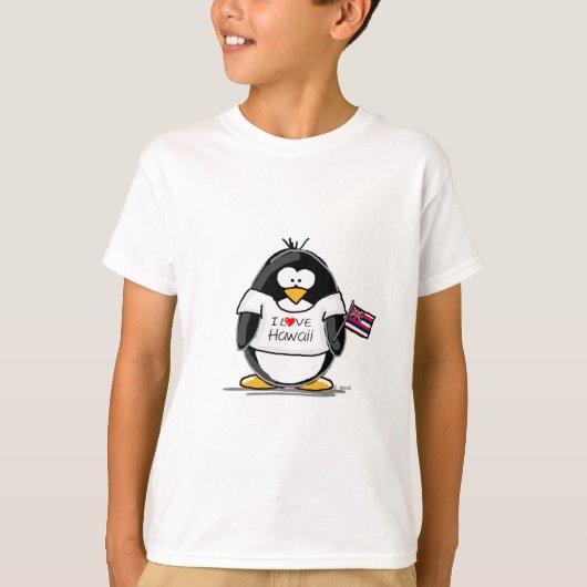 T-shirt Pingouin d'Hawaï (Devant)