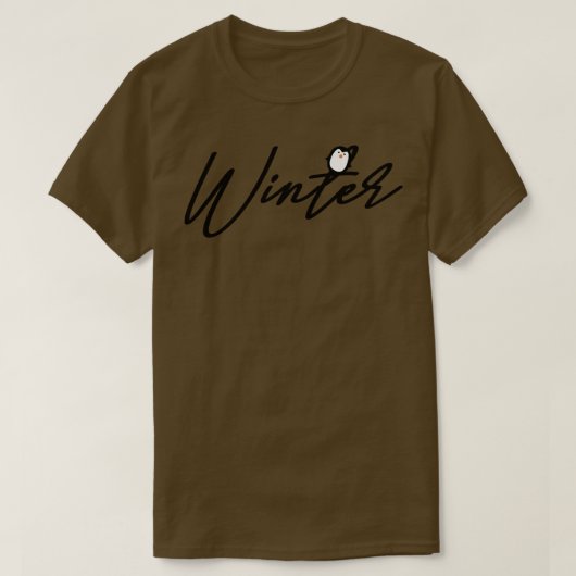 T-shirt Pingouin d'hiver venteux adorable (Design devant)