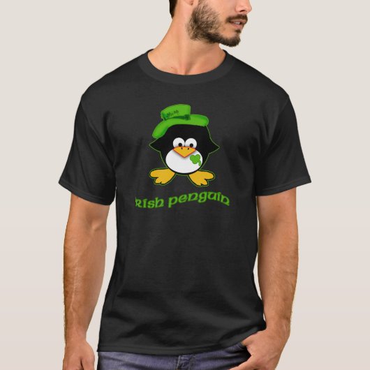T-shirt Pingouin d'Irlandais de bébé (Devant)