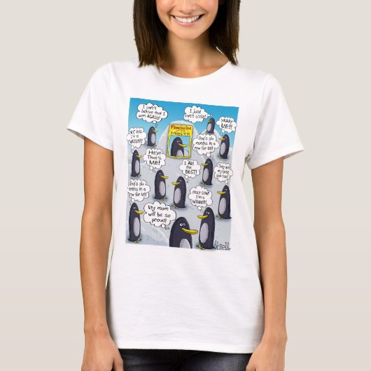 T-shirt Pingouin drôle et mignon du mois. (Devant)