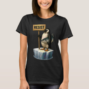 T-shirt Pingouin drôle Résiste aux pingouins Cool Résiste