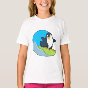 T-shirt Pingouin en Snowboardeur avec Sonowboard.PNG