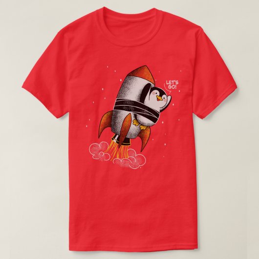T-shirt Pingouin haute vitesse Lets Go by Tobe Fonseca (Design devant)