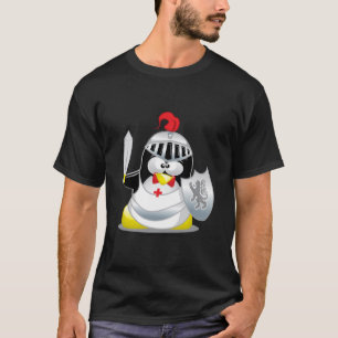 T-shirt Pingouin médiéval de chevalier