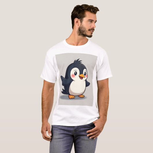 T-shirt pingouin mignon (Devant entier)