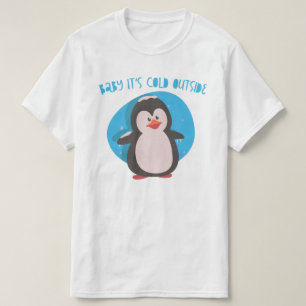 T-shirt Pingouin mignon Baby son froid dehors
