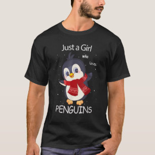 T-shirt Pingouin mignon juste une fille qui aime les pingo
