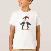 T-shirt Pingouin mignon, Petit Pingouin, Pingouin Avec Bow (Devant)