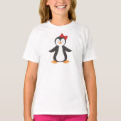 T-shirt Pingouin mignon, Petit Pingouin, Pingouin Avec Bow (Devant)