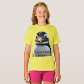 T-shirt "Pingouin moelleux mignon" Conçu (Devant entier)