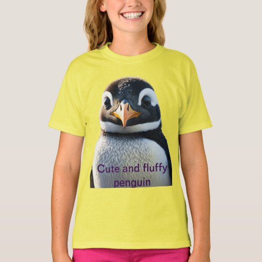 T-shirt "Pingouin moelleux mignon" Conçu (Devant)