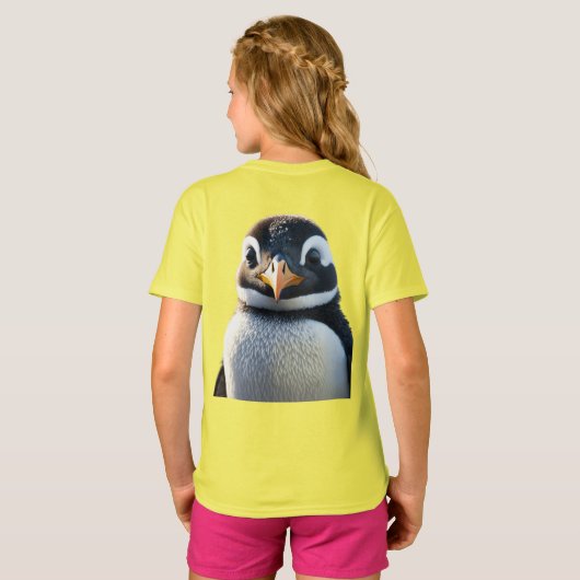 T-shirt "Pingouin moelleux mignon" Conçu (Dos entier)