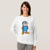 T-shirt Pingouin Nerd avec lunettes (Devant entier)