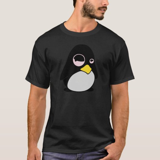T-SHIRT PINGOUIN PARESSEUX DE LINUX TUX (Devant)