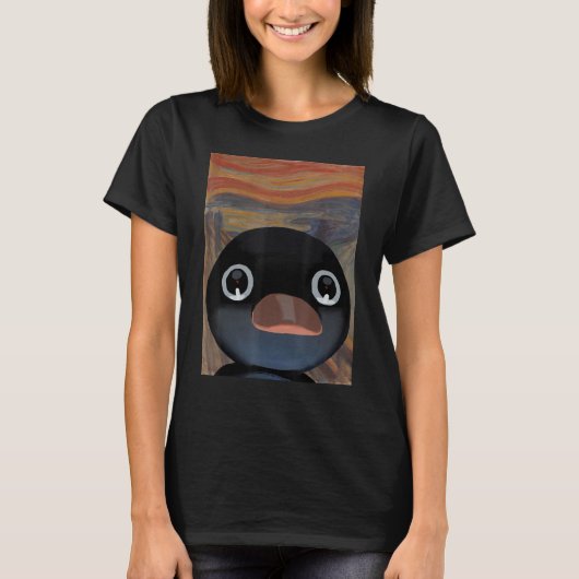 T-shirt pingouin pas crier Funny pingouin mème (Devant)