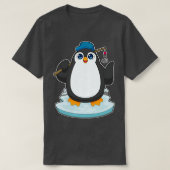 T-shirt Pingouin pêche canne pêche (Design devant)