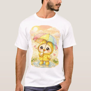 T-shirt pingouin pour une journée pluvieuse mignon