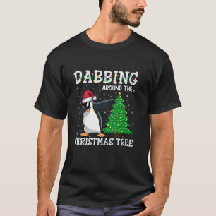 T-shirt Pingouin Santa Hat Dabbing autour de Noël Tre