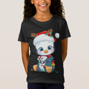 T-Shirt Pingouin Santa Hat Noël Pingouin Amateurs de pyjam