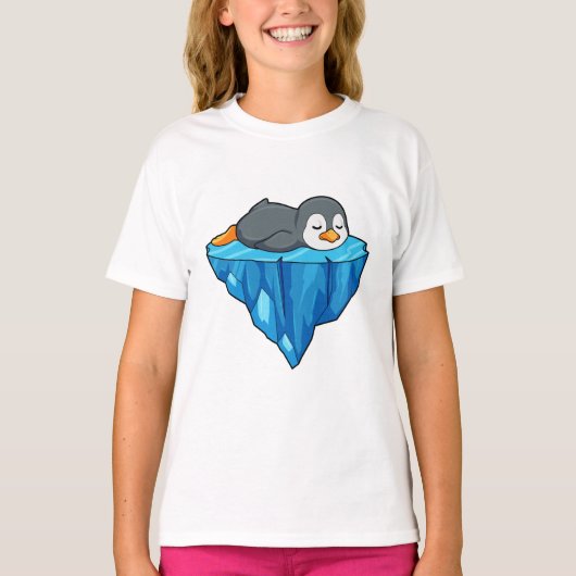 T-shirt Pingouin sur glace floc (Devant)