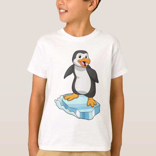 T-shirt Pingouin sur glace floc (Devant)