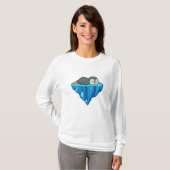 T-shirt Pingouin sur glace floc (Devant entier)
