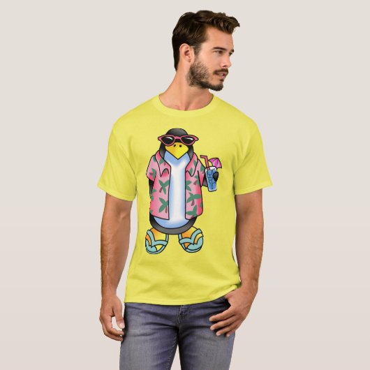 T-shirt Pingouin tropical (Devant entier)