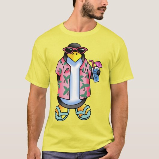 T-shirt Pingouin tropical (Devant)