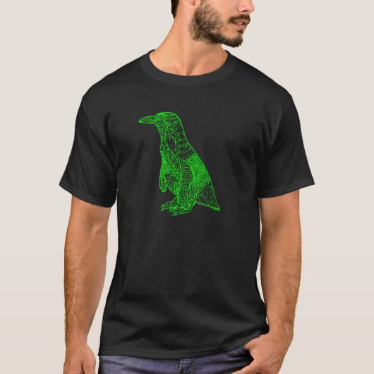 T-shirt Pingouin vert (Devant)