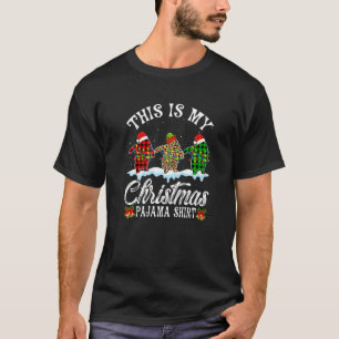 T-shirt Pingouin Voici Mes Lumières De Noël Pajama Noël