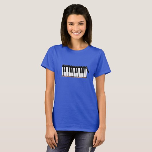 T-shirt Pingouins de piano (Devant entier)
