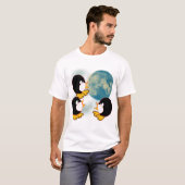T-shirt Pingouins hurlant à la lune (Devant entier)