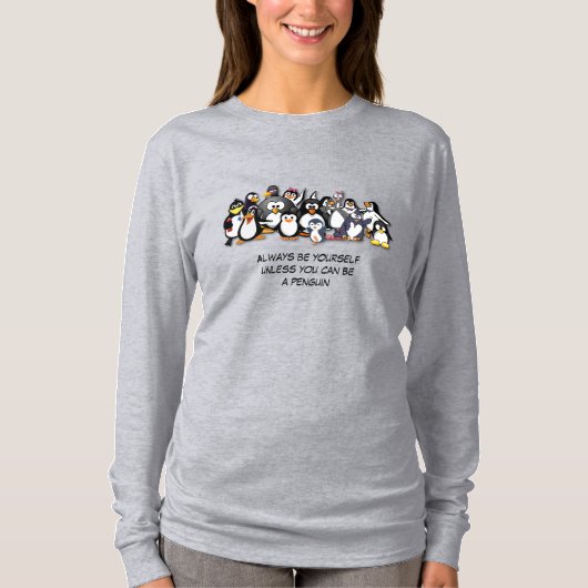 T-shirt Pingouins mignons animés (Devant)