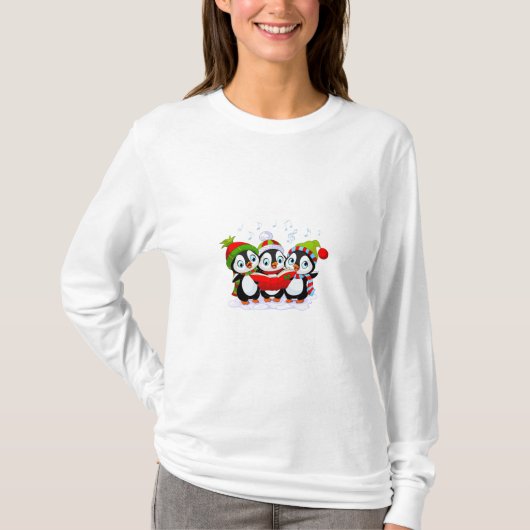 T-shirt Pingouins Noël de Noël (Devant)