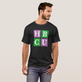 T-shirt Pink and Green HBCU Block Letters   (Devant entier)