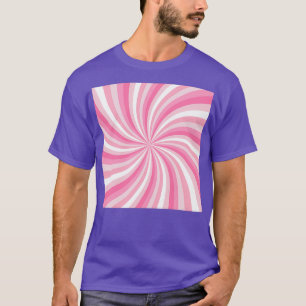 T-shirt Pink and White Magic Circle Pattern