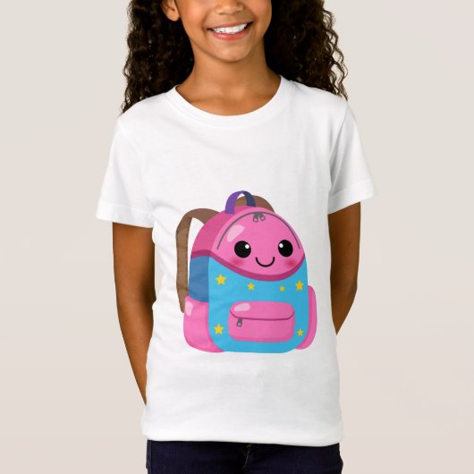 T-Shirt Pink Back Pack pour votre fille (Devant)