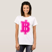 T-shirt PINK BAHT SIGNER ฿ Thai Devise ฿ (Devant entier)